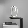 Diva - Lampe de table LED dimmable - Aluminium titane, diffuseur silic...