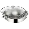 Wok - LAGOSTINA - Salvaspazio+ - Inox - 30 cm - Compatible induction