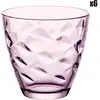 Bormioli Rocco Bormioli Verres à eau lilas Flora 6, Verres, Rose