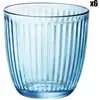 Bormioli Rocco & Siglio Line Blue Water Glass BOR1239 Pack of 6