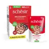 6x85g Thon avec crevettes Schesir Complete Nutrition en gelée nourritu...