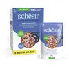 6x85g Thon avec poisson blanc Schesir Complete Nutrition en gelée nour...