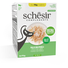6x70g Poulet avec loup de mer Schesir Complements en gelée nourriture ...