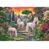 Puzzle 2000 pièces - CLEMENTONI - Licornes dans le jardin - Fantastique - Adulte - Blanc