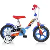 Vélo Enfant Dino Bikes 10 Pouces Blanc et Bleu - Frein Avant - Stabili...