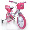 Dino Bikes Unicorn Vélo 16'' Licorne 40,6 Fille, Blanc/Rose, 40,6 cm
