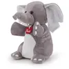 Peluche - TRUDI - Puppet éléphant en peluche - 28 cm - Gris