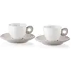 Guzzini Espressotassen Mit Untertassen, 081700158, Tasse, Marron