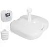 Base de parasol - Marque - Remplissable - 16 litres - Blanc - Carré