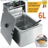 Friteuse Électrique Cuve Amovible 6L - JNG - Contrôleur de Température...