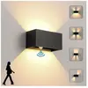 ENSOLEILLE Applique Murale intérieur/Extérieur avec Détecteur de Mouvement LED 24W Moderne Luminaire Murale,Éclairage Mural Etanche IP65 3000K blanc