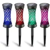 ENSOLEILLE Lampes Solaires Extérieures De Jardin, Lumières Solaires Colorées à Changement De Couleur, Lumières De Chemin De Paysage à Énergie Solaire