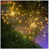 ENSOLEILLE 2pcs Lampes Solaires de Jardin - 120 Lumières - Blanc Chaud, Feux d'artifice Solaires Imperméables Extérieurs Décoration Starburst Lumières Paysage