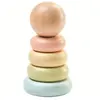 PlanToys Houten Speelgoed Mijn eerste stapelring - Pastel.