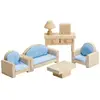 Salon en bois naturel