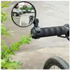 Rétroviseur de vélo sur guidon - Miroir pour bicyclette - Noir