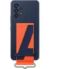 Coque en silicone pour Samsung Galaxy A53 5G avec lanière bleu marine