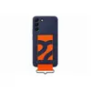 Coque en silicone avec laniere pour Samsung Galaxy S22+ Bleu marine