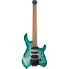 Cort Space G6TR Semi Gloss Lagoon headless elektrische gitaar met gigb...