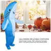 TMISHION Costume gonflable innovant de tissu de polyester imperméable 190T pour la fête de Halloween de festivals(Forme de requin bleu X128 )