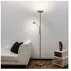 LINDBY Lampadaire LED à intensité variable 'Malea' en métal pour salon & salle à manger