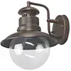 Lindby - Wandlamp buiten - 1licht - glas, ijzer - H: 26.8 cm - E27 - roestbruin, transparant