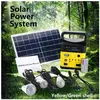 TEMPSA Kit Système Générateur Panneau Solaire 10W 6V + 3 Ampoules LED + EU Prise Chargeur Pour Téléphone Camping Extérieur