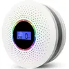 RICEEL Détecteur d'alarme combiné de fumée et de monoxyde de carbone, alimenté par batterie, détecteur de fumée CO à double capteur avec