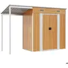 VIDAXL Abri de jardin-Armoire dextérieur - avec toit prolongé marron c...