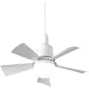 SNQ Ventilateur de plafond avec télécommande Silencieux - Plafonnier 5 pales Plafonnier E26 plafond Eté/Hiver Chambre à coucher Salle à manger,blanc