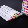 OHP Kit de 80 Feutres Marqueur Huile-alcool Double 1mm-6mm 80 Couleurs Graphique + Sac de Crayon pour la conception d'animation Blanc