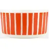 Marimekko - Piccolo - Kom - 5dl - Oranje wit gestreepd
