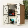 VIDAXL "SALE 2024" Remise de jardin JMS - Armoire extérieur murale Marron 118x100x178 cm Acier galvanisé 132,91,Kg