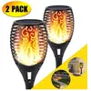 LITZEE Lumière solaire de torche, lumière de flamme Effet Lampe Décora...