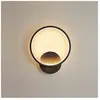 ENSOLEILLE Devenirriche - Applique Murale Interieur led 13W Lampe Murale Ronde Noir Blanc Chaud 3000K Moderne pour Chambre Salon Escalier Couloir ac 220V