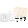 Philips Hue Filament White Ambiance Edison XL Lot de 3 Kit de Démarrag...