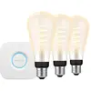 Philips Hue Filament White Ambiance Edison XL Lot de 3 + Bridge