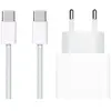 Apple Chargeur USB-C 20 W + Câble USB-C 1 m Nylon Blanc