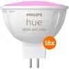 Philips Hue Spot White and Color MR16 Lot de 18