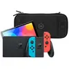 Nintendo Switch OLED Bleu/Rouge + BlueBuilt Housse de Protection