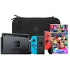 Nintendo Switch Rouge/Bleu + Mario Kart 8 Deluxe + BlueBuilt Housse de Protection