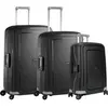 Samsonite S'Cure Valise à 4 Roulettes 75+ 69+55 cm Black Set de Valises