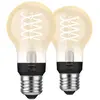 Philips Hue Ampoule à Filament White Standard E27 - 2023 - Lot de 2