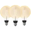 Philips Hue Ampoule à Filament White Globe XL E27 - 2023 - Lot de 3