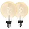 Philips Hue Ampoule à Filament White Globe XL E27 - 2023 - Lot de 2