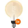 Philips Hue Ampoule à Filament White Globe XL E27 - 2023 - Lot de 5