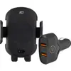 ACT Support de Téléphone Voiture Grille d'Aération/Tableau de Bord avec Charge Sans Fil + Chargeur 18 W