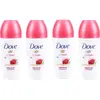 Dove Deo Roller - Go Fresh Granaatappel - 4 x 50 ml