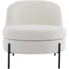 HOMIFAB Fauteuil Vianney bouclé beige