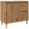 VIDAXL FAF-NEUF* Armoire lavabo - Chêne artisanal - 65x33x60 cm - bois...
